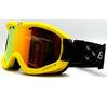Adult Yellow Mirrored Double Lens Ski Goggles For Women , CE and FDA Certificate