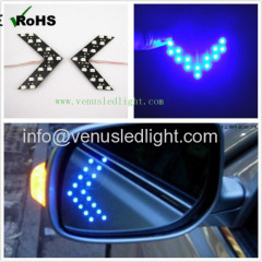3528 SMD 14 LED Car Arrow Panel Light Auto Side Mirror Turn Signal Indicator Light Lamp Blue