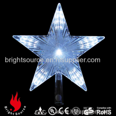 christmas tree topper star white color led light