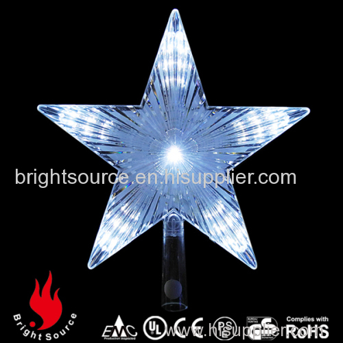 christmas tree topper star white color led light