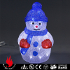 ice sculpture blue hat snowman