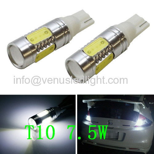 T10 7.5w High Power bulb led wedge bulb 194 168 192 W5W lamp for car reverse light