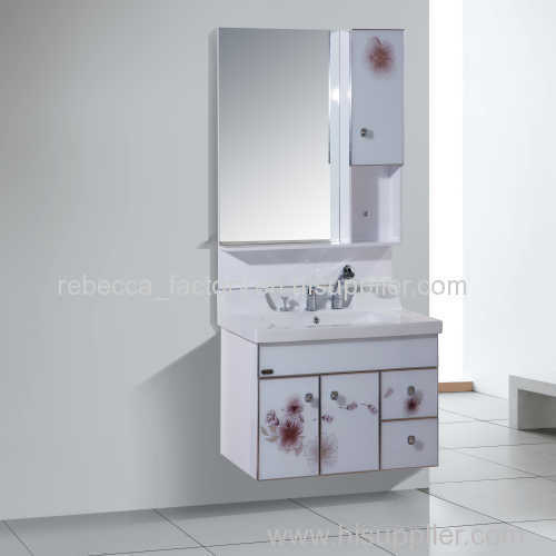 80CM PVC bathroom cabinet wall hung cabinet vanity for sale