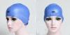 Womens Blue Silicone Swim Caps Custom Swimming Caps For Dreadlocks