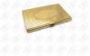 Oval Ribbed Stainless Steel Case 18K Gold Business Card Holder for Women