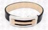 Genuine Leather Stylish Gold Bangle magnetic therapy bracelet Laser engraved