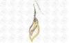 316L Stainless Steel Earrings With Leaf Pattern , Silver Drop Earrings