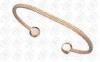 18K Rose Gold Cable Cuff Bangle 316L Stainless Steel ODM / OEM