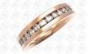 Rose Gold CZ Stainless Steel Rings Jewelry , Gold Diamond Wedding Ring for Her