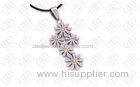 Chrysanthemum Beautiful Stainless Steel Pendants With Gold Accents