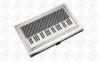 Black Carbon Fiber Stainless Steel Business Card Holder With Piano Keyboard