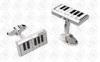 Piano Keyboard Musician CuffLinks Silver With Two Tones Enameled