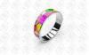 Bohemia Stainless Steel Bangle Multi Color Enamel , Womens Silver Bracelets