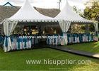 White PVC Small Pagoda Tents For Commercial Activities Wooden Flooring