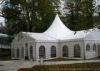 White Roof Fabric Mixed Marquee Tents Water Resistant For Commercial Activities