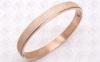 Rose Gold Stainless Steel Bangle Jewelry Sand Blasted Plated , Magnetic Bangle Bracelets
