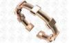 Magnets and Germanium Rose Gold Bangle Cable Shape with Black Two Tones