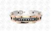 316L Stainless Steel Bracelets with Diamonds , Rose Gold Plated Bangle