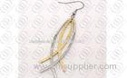 Fashion Gold and Silver Earring Hook With Polished Two Tones