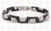 316L Stainless Steel Magnetic Therapy Bracelets With Silver And Black Tone