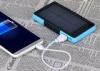 Rubber paint shell High Efficiency universal 8000mAh Solar Power Bank with LED light