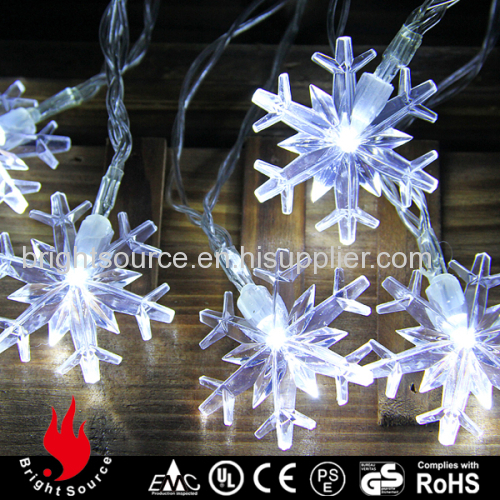 20L acrylic snowflake cold white LED string decorative lights