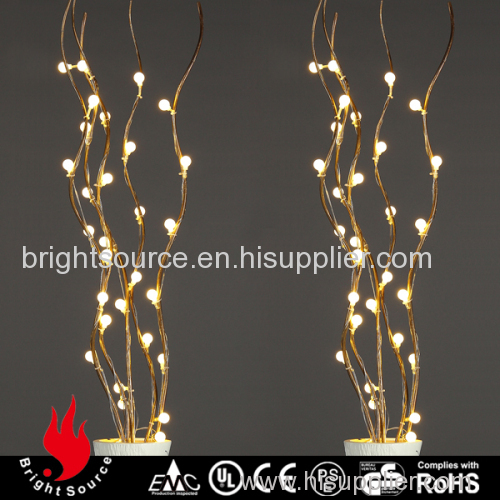 30L Champagne Natural Willow Led Branche