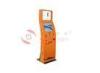 Queue Ticket Vending Digital Sign Kiosk Terminals for Credit Card , Orange