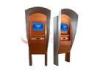 Cash Bill Payment Outdoor Touch Screen Kiosk With Hood Credit Card Reader