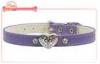Double Sides Pet Collar and Leash With Rhinestone Charms , customized dog collars