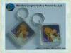 Square OEM acrylic key chain for photo insert souvenir make the keys together