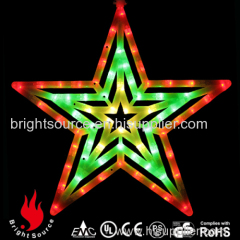 multi color led christmas star
