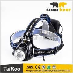 t6 led zoom ultra bright hunting head light with 18650 battery