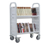 Library single-sided sloped book cart RCA-2S-LIB15