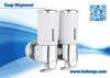 ABS / Stainless Steel Chromed Double Tank Manual Liquid Bathroom Soap Dispenser