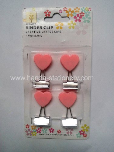 creative heart shape binder clip 