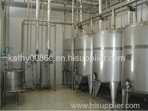CIP cleaning system for juice dairy