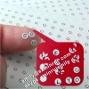 Custom extreme small 3mm round power button logo printed one time use non removable destructible warranty screw stickers