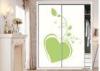 Glass Effect Bedroom Wardrobe Waterproof Interior Sliding Door With E1 Glue