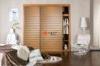 Bathroom / Bedroom Closet Sliding Louver Door PVC Shutter Doors 710-850kgs/m3