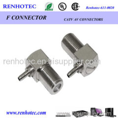 R/A f female connector for RG174