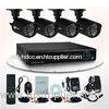 Full Hd Network 700TVL DVR Surveillance System , 4CH CCTV Home Security Kits