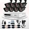 High Resolution Indoor Bullet 720P 1.0MP Camera DVR 8 Channel CCTV Camera Kit