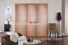 Decorative Indoor Antique Louver Door , 3 Panel Cabinet / Bathroom Sliding Door