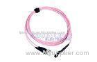 Pink ST Optical fiber patch cord Multimode Duplex patch cord