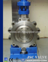 Lug three eccentric metal seat butterfly valve