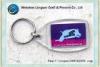 Transparent plastic photo keychain customized Blank / photo frame key chains