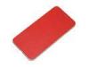 RED Waterproof Durable Apple iphone Leather Case With Back Transparent Cover