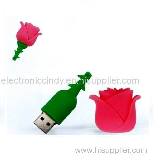 Promotional flower shape usb drive with custom logo