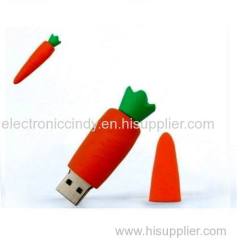 Custom carrot shape usb disk for gifts